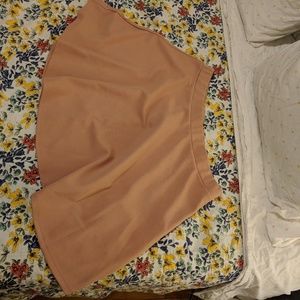 Blush Pink Skater Skirt with exposed back zipper